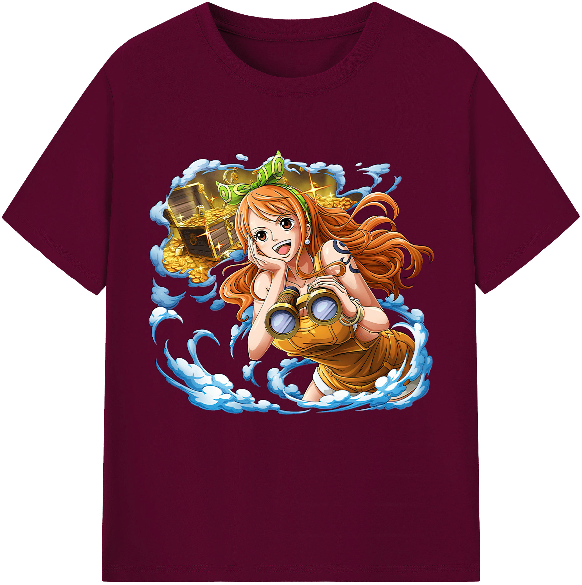 （画像用） ワンピース ナミ ONE PIECE Nami レディースカジュアルプリントTシャツ（綿100％）